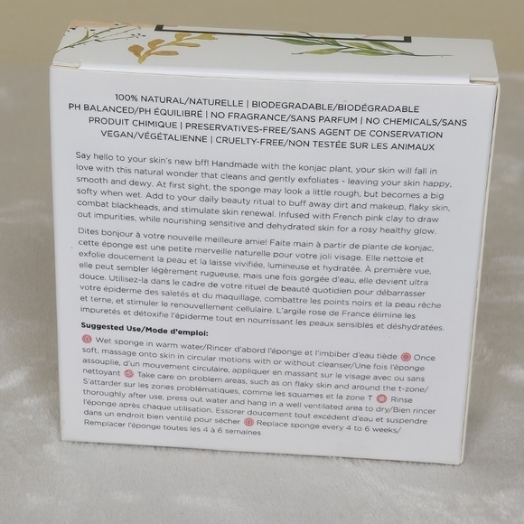 Wyld French Pink Clay Konjac Sponge (Dry, Sensitive Skin) - Picture 9 of 12